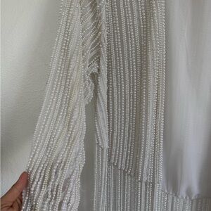 Elegant White Beaded Dress